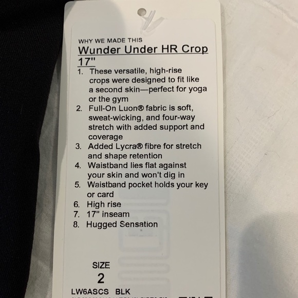 Lululemon black leggings. Size 2 - Picture 3 of 3